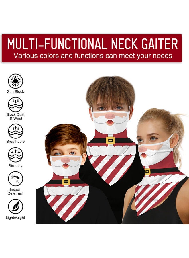 Generic Neck Gaiter with Ear Loops Elastic Breathable Face Cover Scarf Bandana Balaclava for Holiday Outdoor Sports 12*2*10cm - Image 2