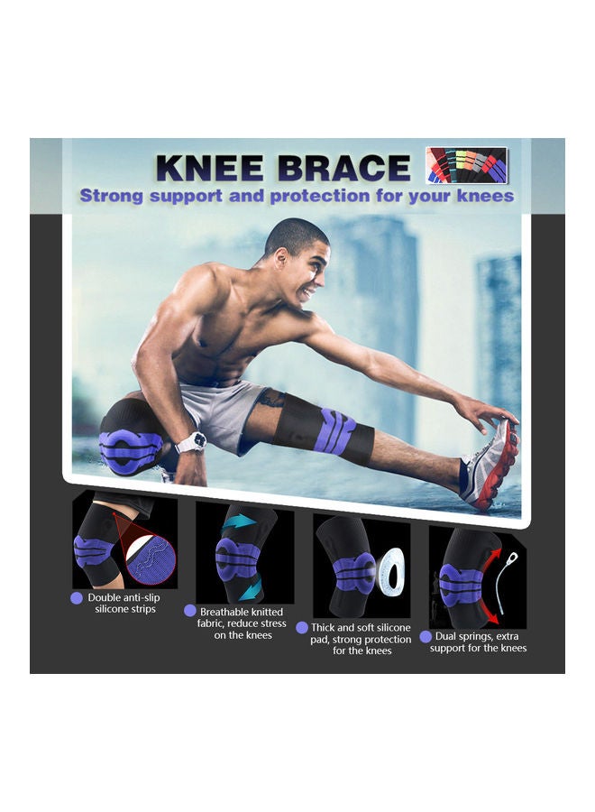 Generic 2-Pieces Knee Brace Compression Sleeve Joint Support Kneecaps Pads XL  - Image 2