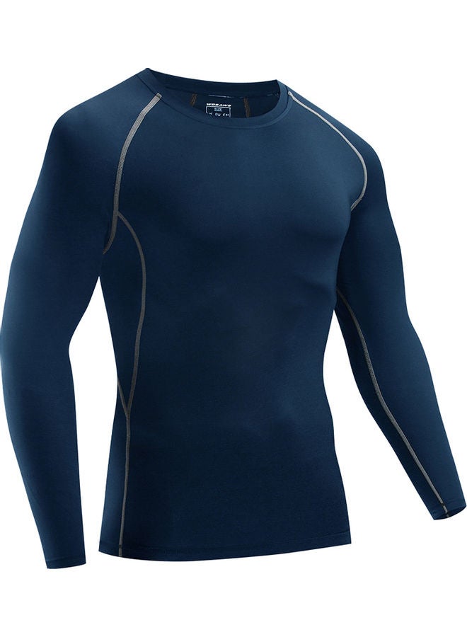 Generic - Men Long Sleeve Compression Shirt Jersey Active Sports Base Layer T-Shirt Athletic Workout Shirt for Cycling Running Fitness XL 25*1*22cm - Image 1