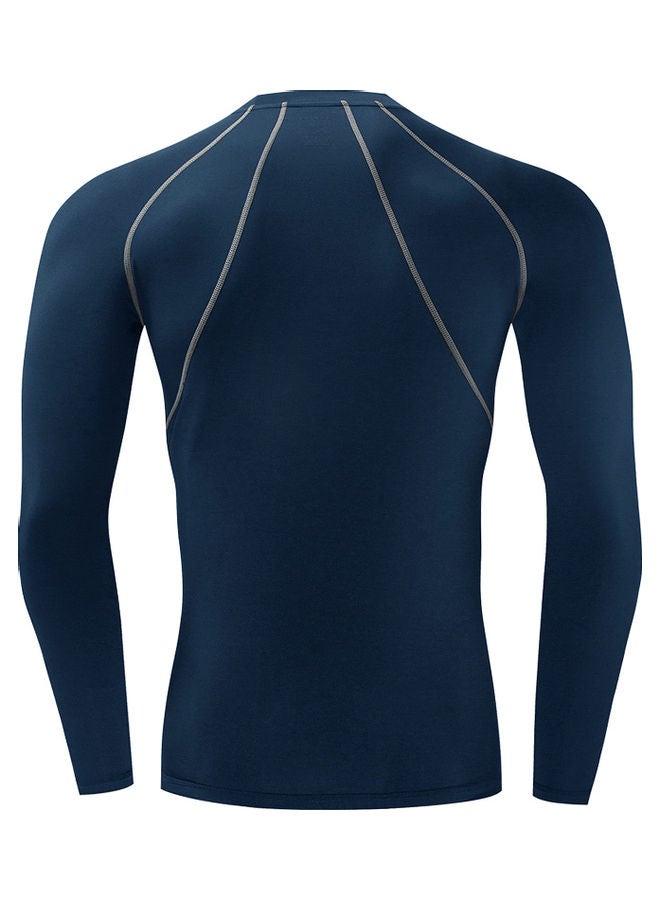 Generic - Men Long Sleeve Compression Shirt Jersey Active Sports Base Layer T-Shirt Athletic Workout Shirt for Cycling Running Fitness XL 25*1*22cm - Image 1