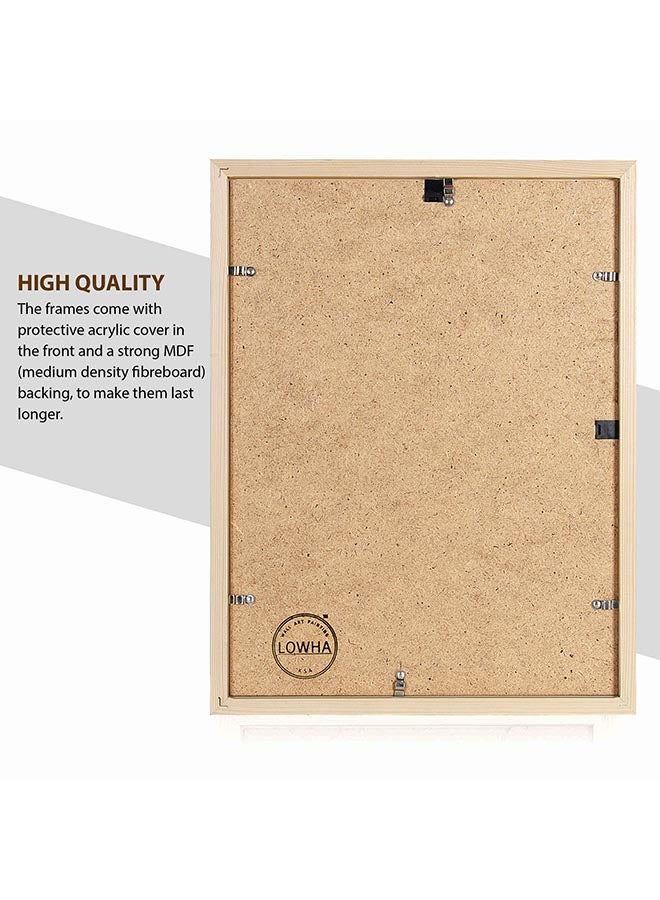 LOWHA Gahwa Yellow  Framed Wall Art Painting White 43x53x2cm - Image 3