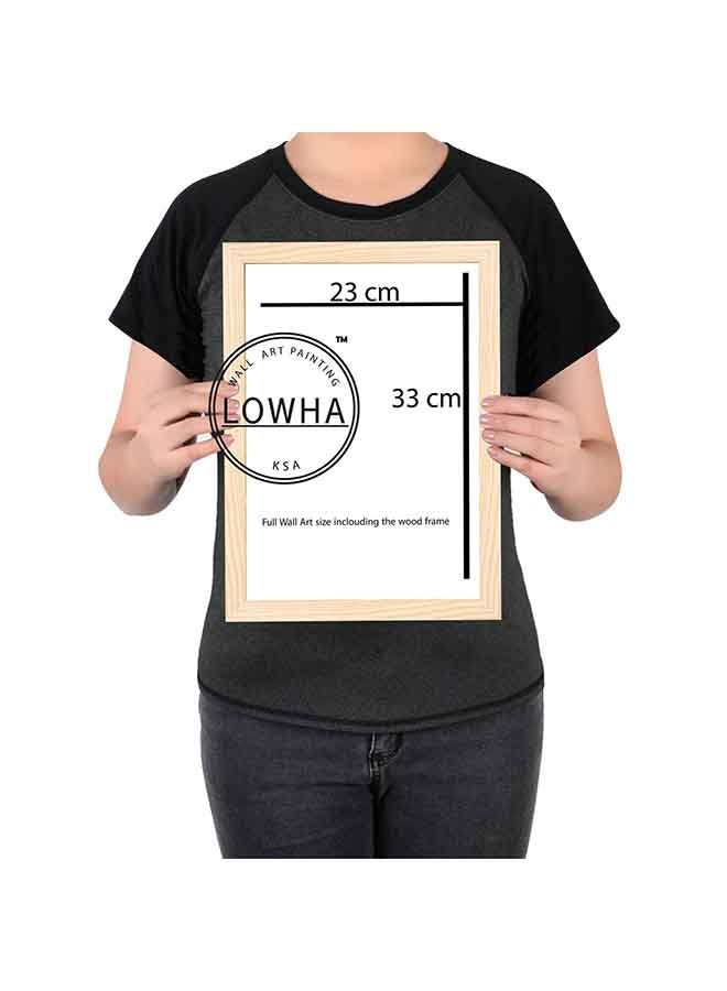 LOWHA Gahwa Yellow  Framed Wall Art Painting Black 23x33x2cm - Image 3