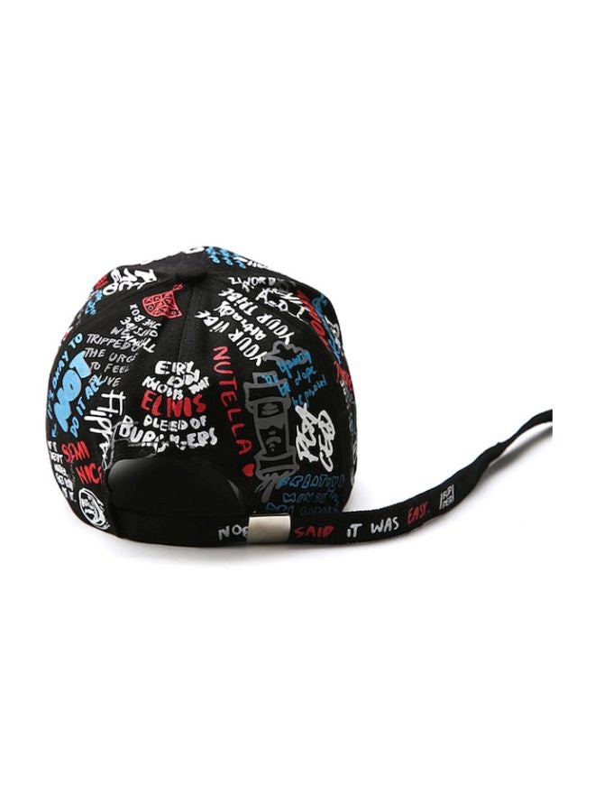 Beauenty Graffiti Printed All Match Cap Black/White/Red  - Image 2