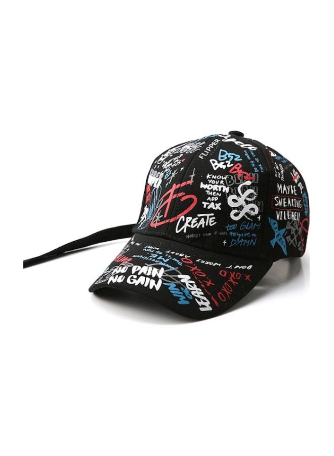 Beauenty Graffiti Printed All Match Cap Black/White/Red  - Image 3