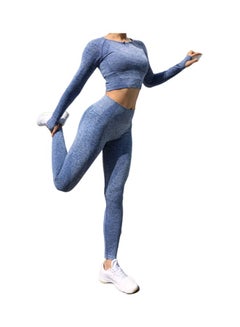 Cool Baby 2-Piece Yoga Suit Set Blue  - Image 2