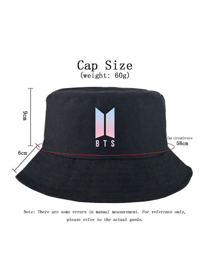 بيوينتي قبعة الصياد مطبوعة بشعار فرقة "BTS" الأسود/ الوردي/ الأزرق - Image 2