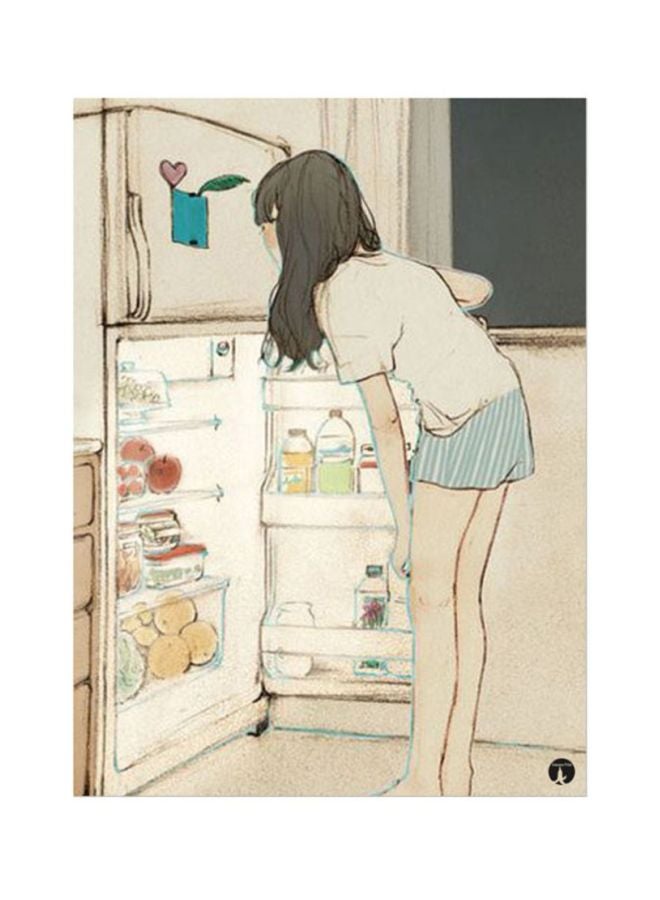 بي بي لوحة ماوس بتصميم الفن الكوري بيج/ أزرق/ أحمر