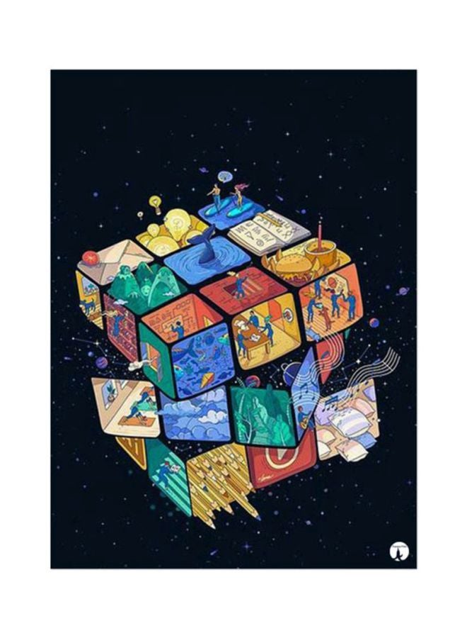 BP The Rubik's Cube Mouse Pad Black/Blue/Green 