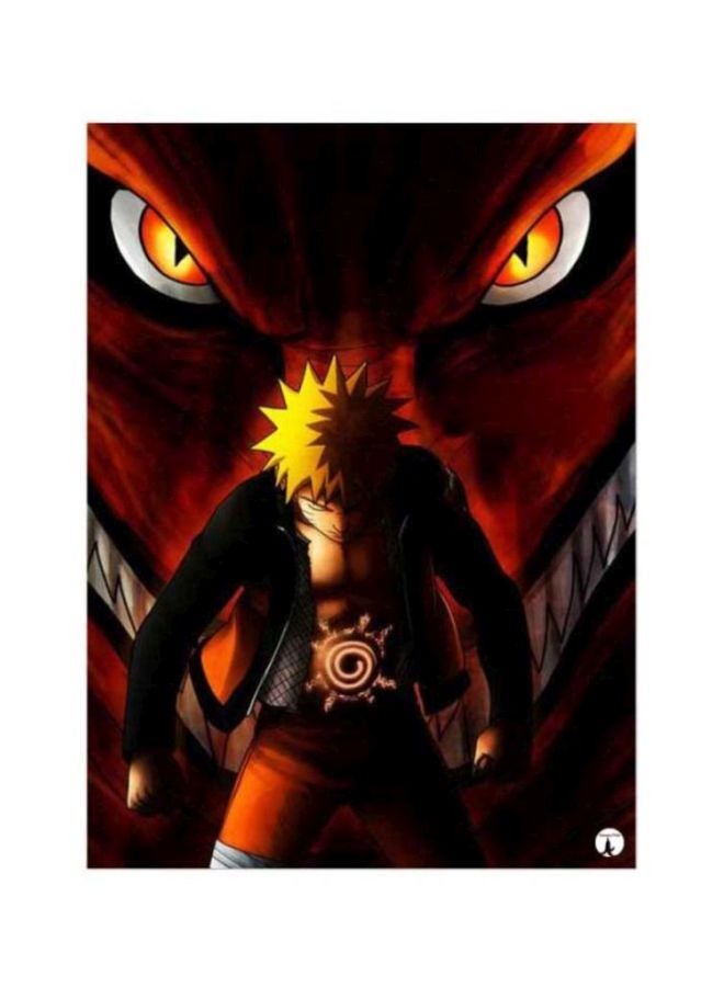 BP Anime Naruto Printed Mouse Pad Red/Yellow/Black
