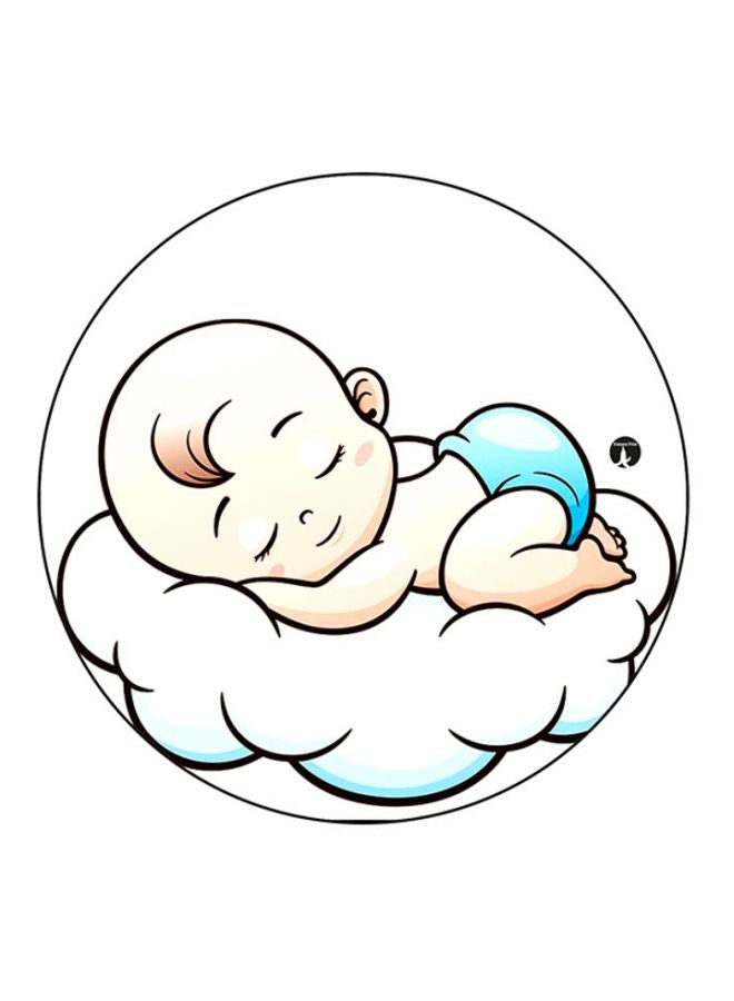 بي بي لوح ماوس بطبعة طفل رضيع أبيض/أزرق/بيج