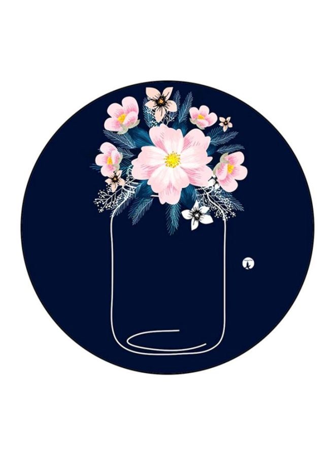 BP Flowers Printed Mouse Pad Blue/Pink/White