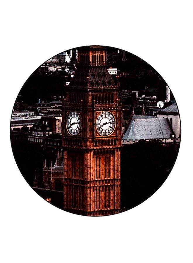 Big Ben Printed Round Mouse Pad Multicolour