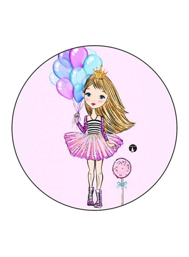 BP A Girl Printed Mouse Pad Pink/Beige