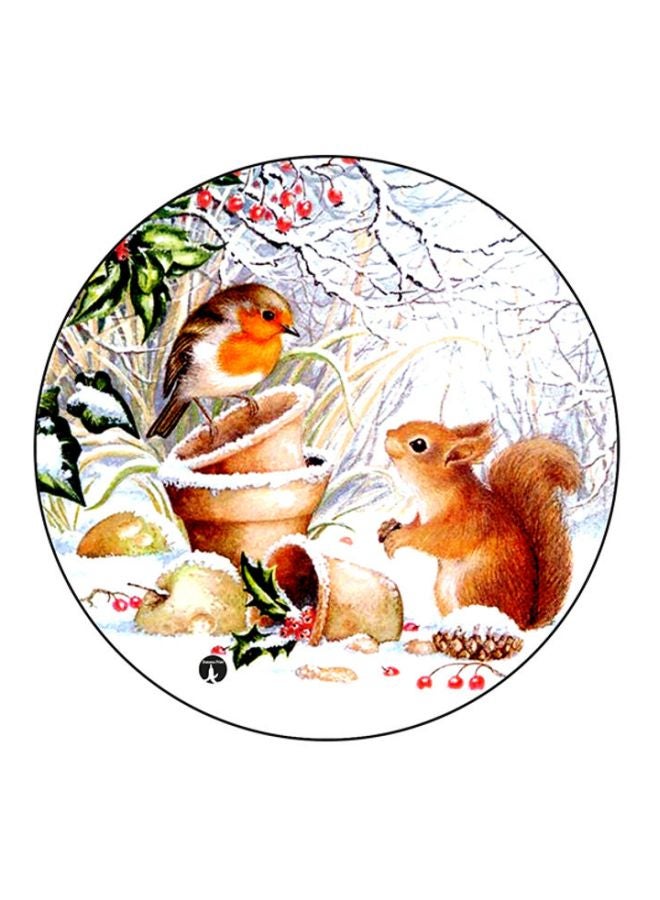 Printed Round Mouse Pad Multicolour