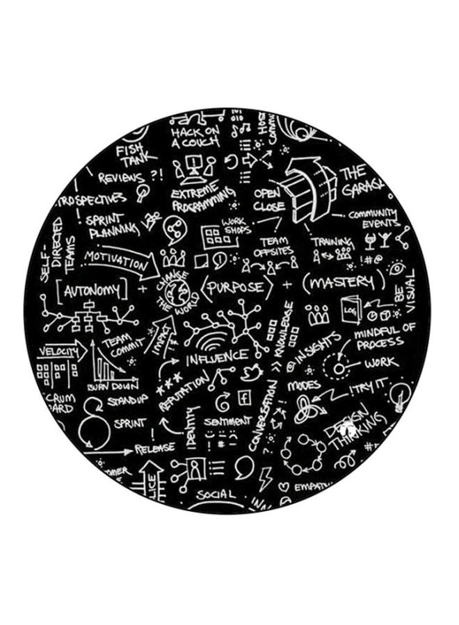 BP English Phrases Print Mouse Pad Black/White