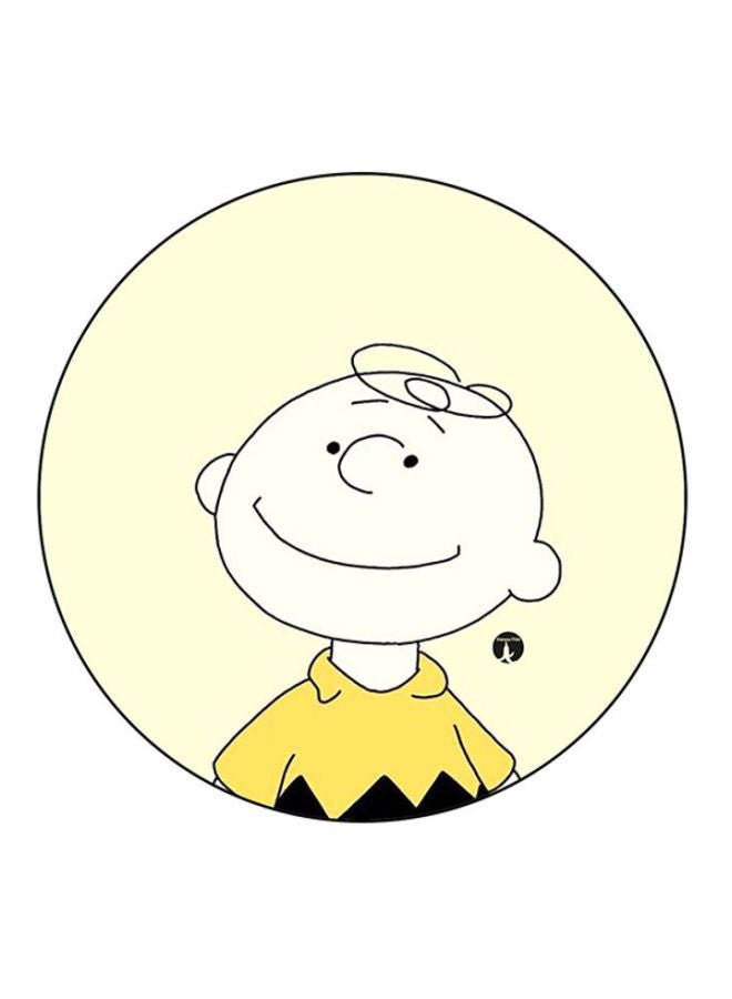 BP Printed Round Mouse Pad Yellow/Beige