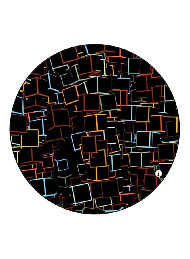 BP Cubes Round Mouse Pad Black/Blue/Orange