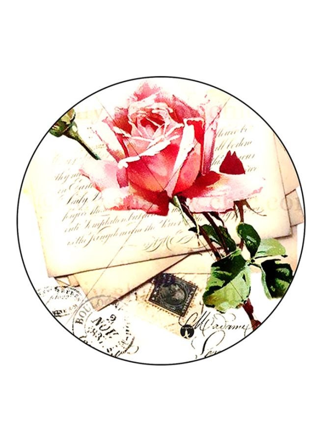 Printed Round Mouse Pad Red/Brown/Green