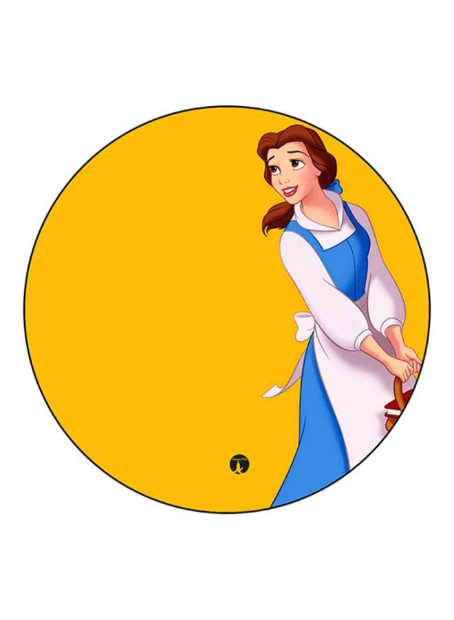 BP Printed Round Mouse Pad Yellow/Blue/White