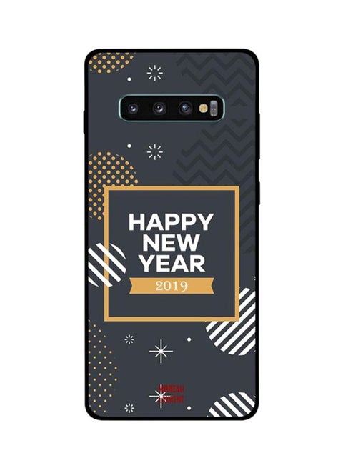 Protective Case Cover For Samsung Galaxy S10 Plus Happy New Year 2019 Golden