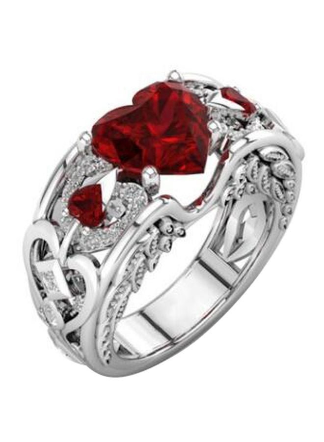 Beauenty Crystal Heart Shape Stone Studded Ring  - Image 1