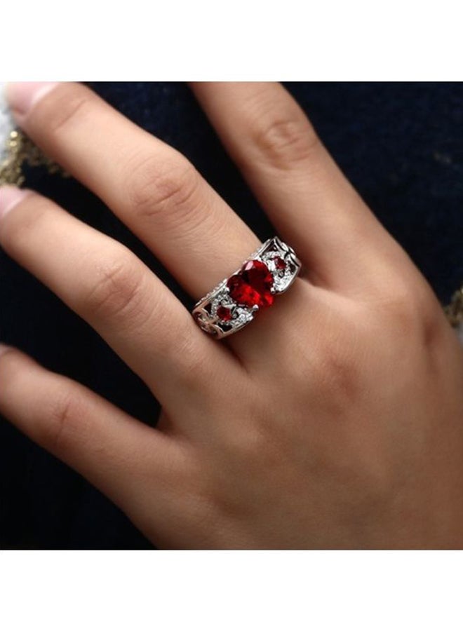 Beauenty Crystal Heart Shape Stone Studded Ring  - Image 3