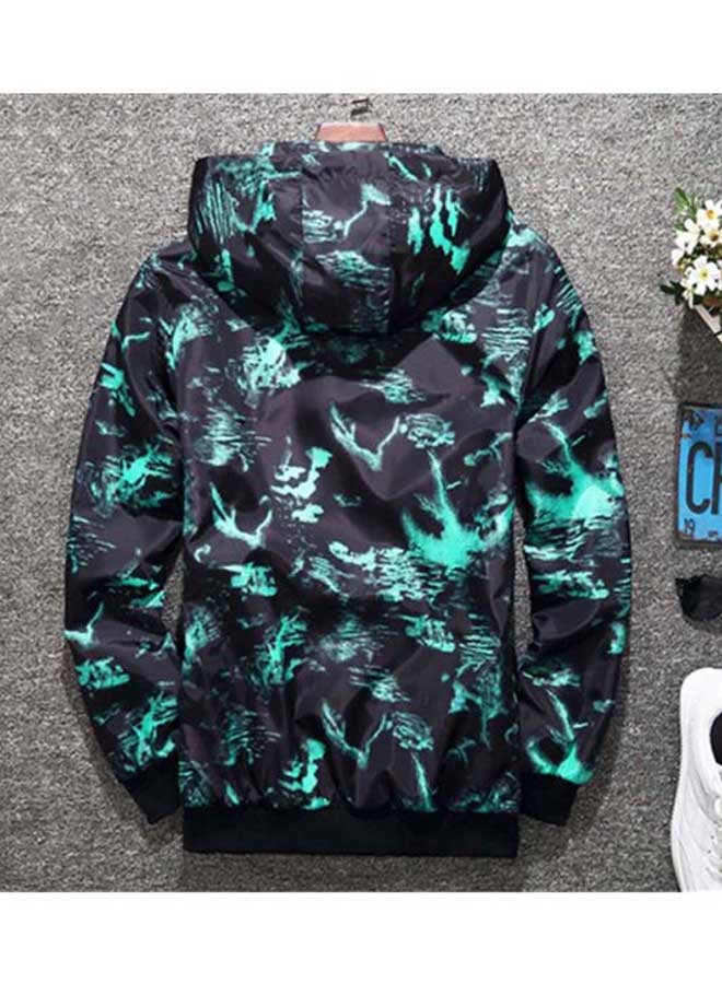 Camouflage Printed Jacket Green/Black - Image 2