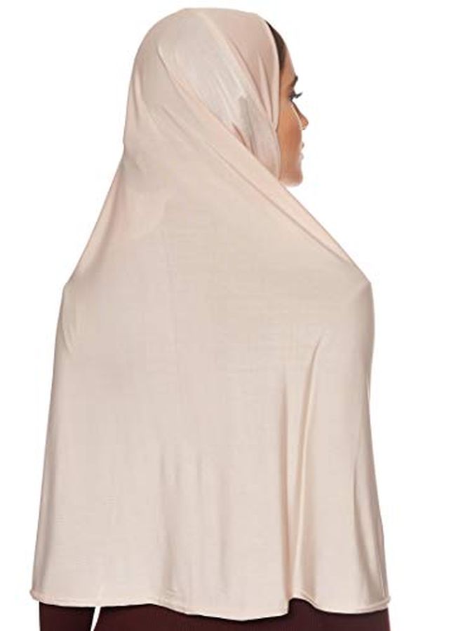 Shadow Solid Cotton Hijab Beige - Image 2