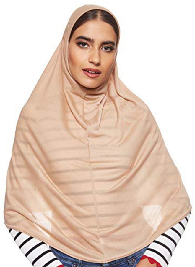 شادو حجاب قطن سادة كوفي براون  - Image 1