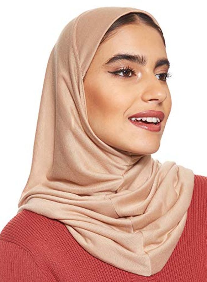 شادو حجاب قطن سادة كوفي براون  - Image 3