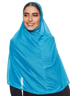 Solid Cotton Hijab Turquoise Blue