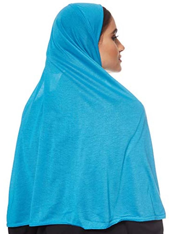 Shadow - Solid Cotton Hijab Turquoise Blue - Image 1