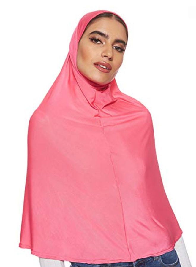 Solid Stretchable Hijab Dark Peach - v1606391062/N41955928V_1