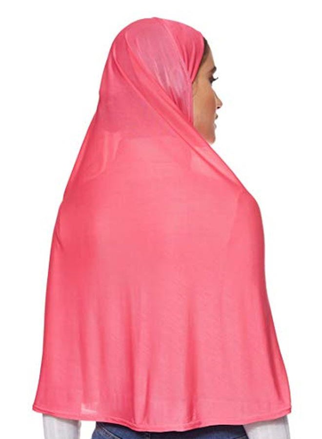 Solid Stretchable Hijab Dark Peach - v1606391062/N41955928V_2