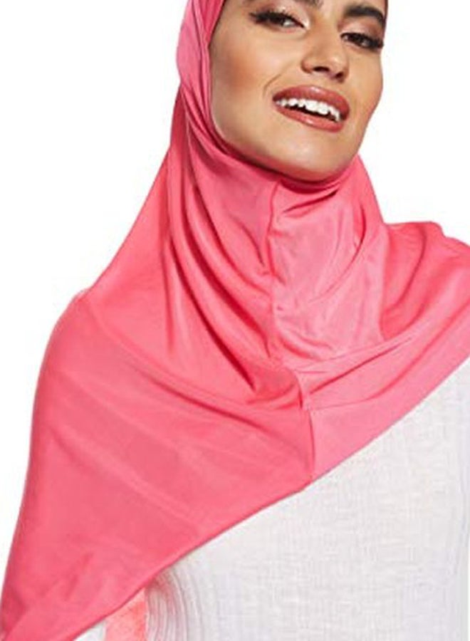 Solid Stretchable Hijab Dark Peach - v1606391062/N41955928V_3