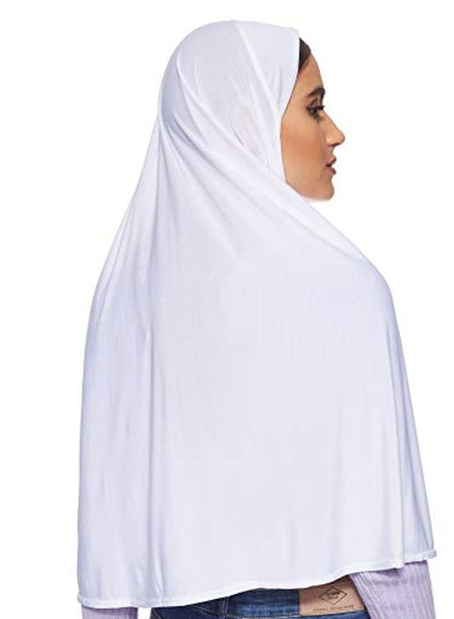 Shadow - Solid Stretchable Hijab White - Image 1