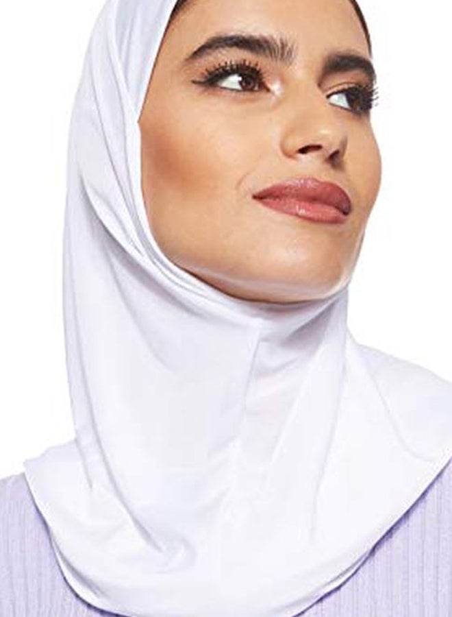 Shadow - Solid Stretchable Hijab White - Image 1