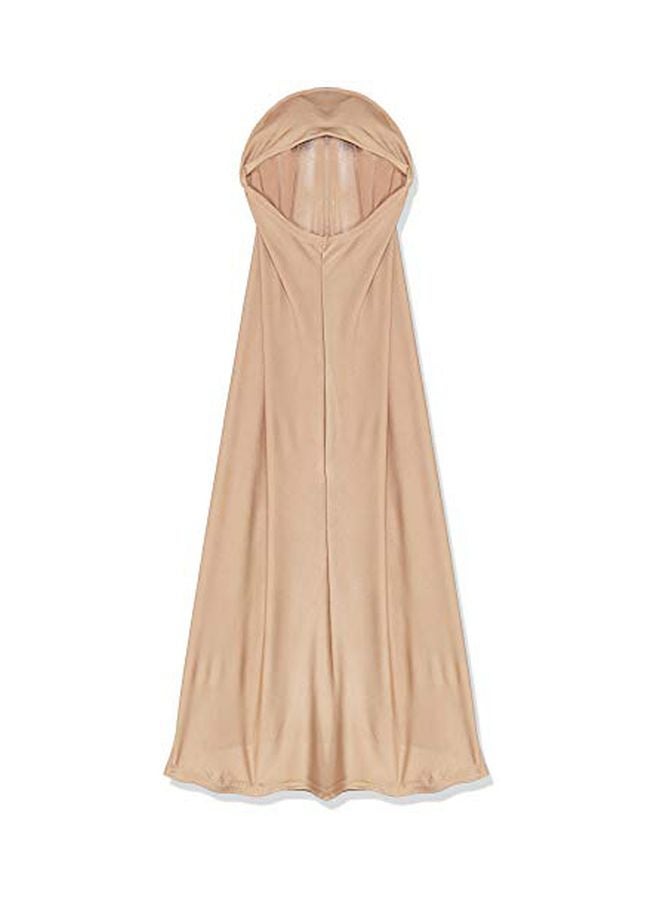 Solid Stretchable Hijab Dark Beige