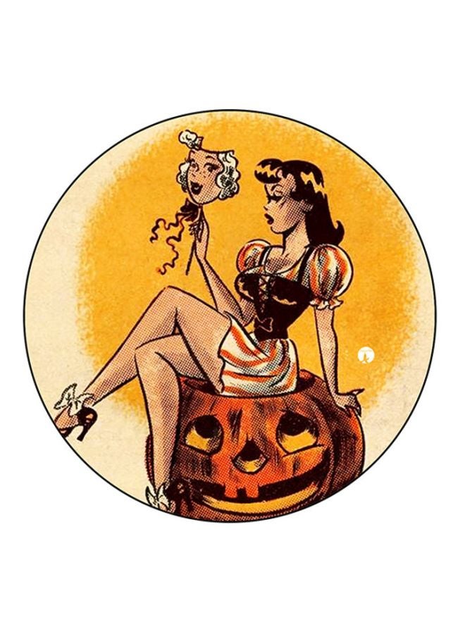 BP A Woman Printed Mouse Pad Yellow/Beige/Orange