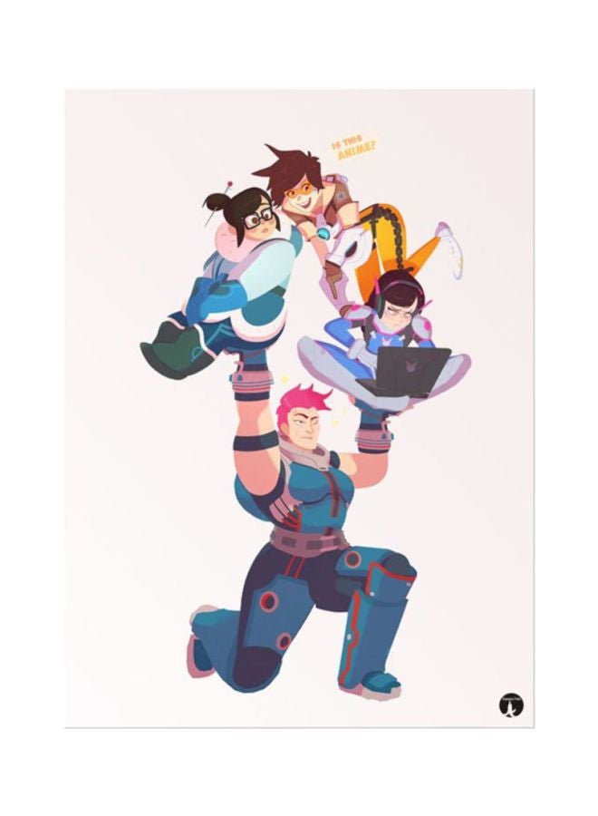 BP The Video Game Overwatch Mouse Pad Blue/Beige/Yellow