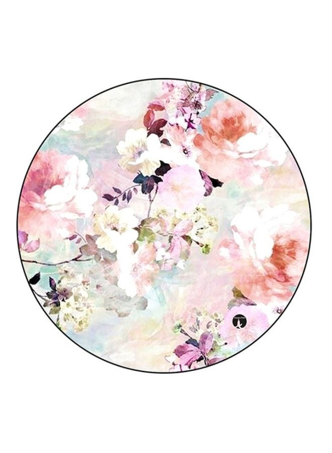 BP Flowers Printed Mouse Pad White/Pink/Green