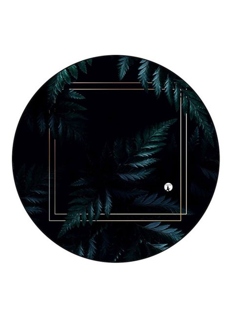 Printed Round Mouse Pad Black/Blue