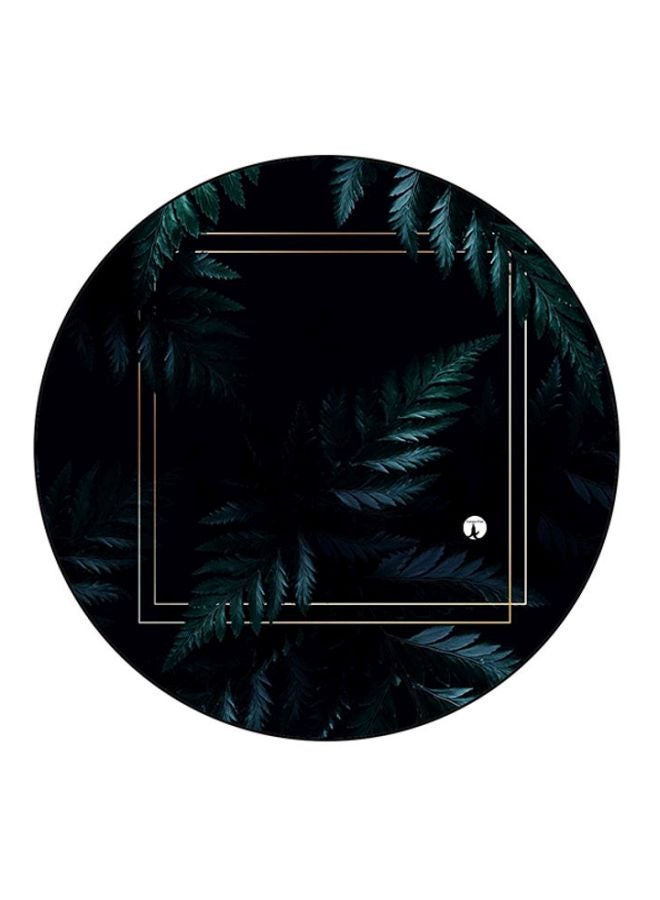 Printed Round Mouse Pad Black/Blue