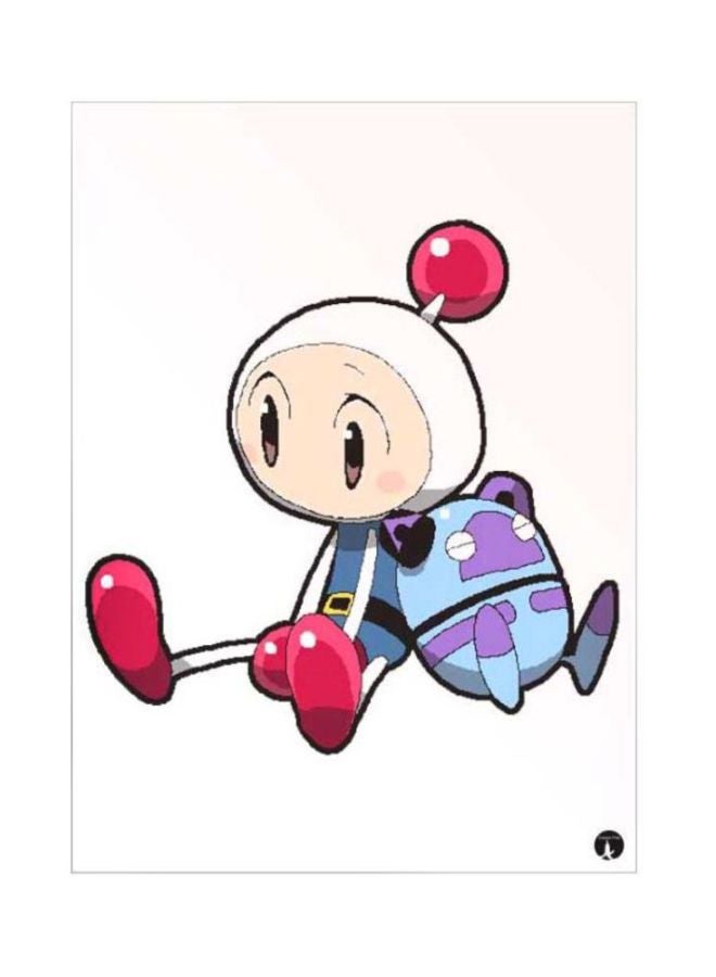 BP Bomberman Printed Mouse Pad Pink/Blue/Purple