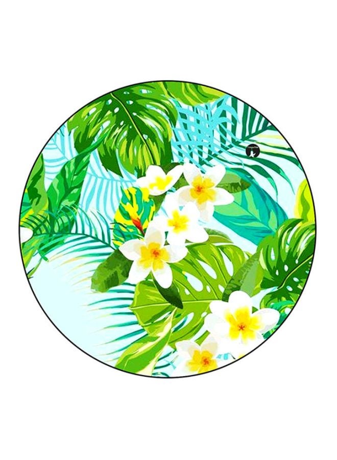 BP Flowers Printed Mouse Pad Green/White/Blue