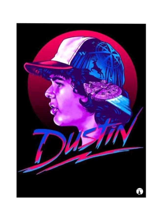 Stranger Themed Printed Mousepad Black/Pink/Blue