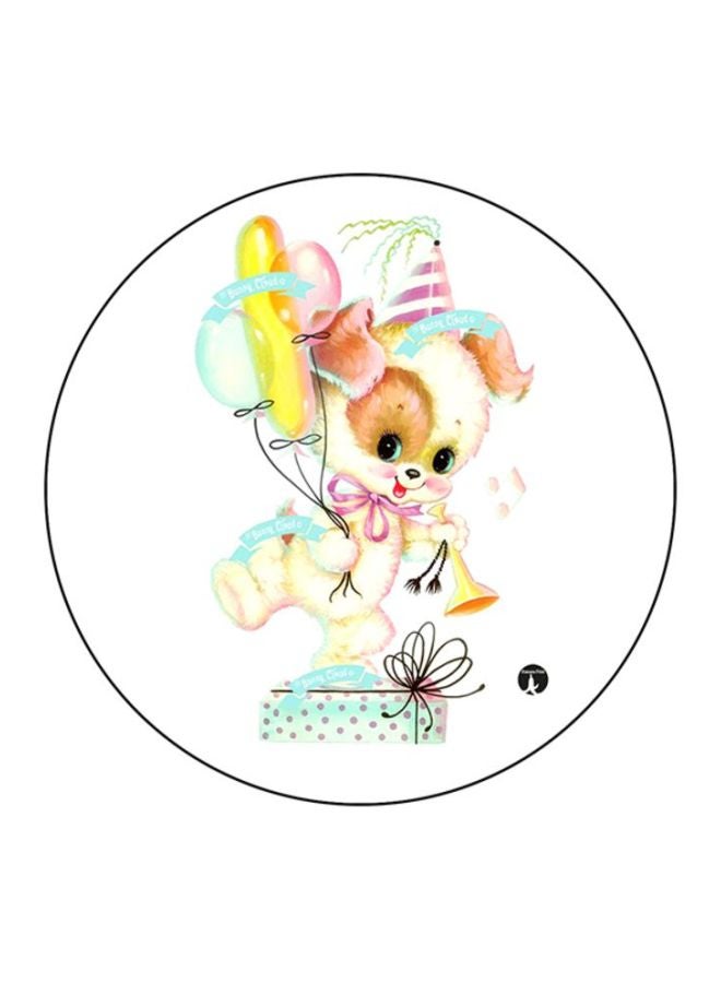 BP A Dog Printed Round Mouse Pad Multicolour