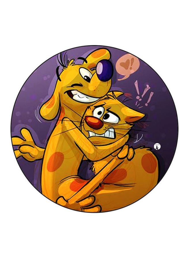 BP Catdog Printed Mouse Pad Yelllow/Blue
