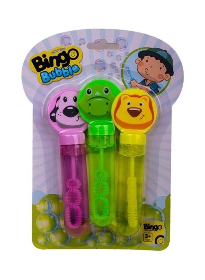 Bingo 3-Piece Animal Shaped Bubble Sticks Set 14cm