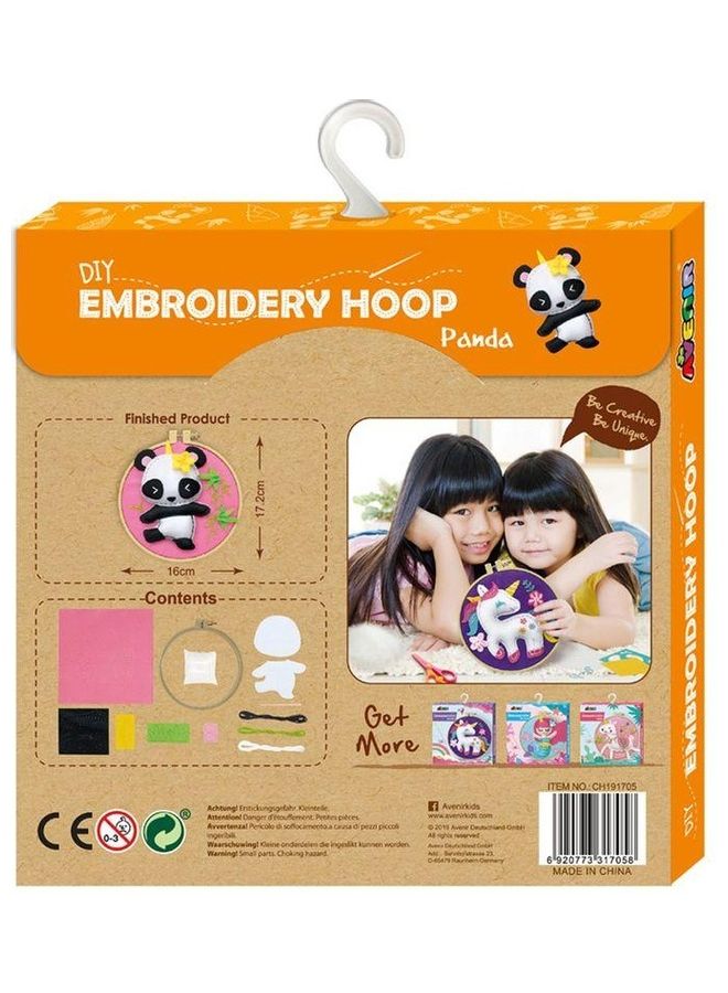 Avenir Diy Embroidery Hoop Panda With Plastic Needle 16x17.2cm  - Image 2